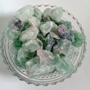 Raw fluorite- Natural fluorite- Rough fluorite crystal- Crystals